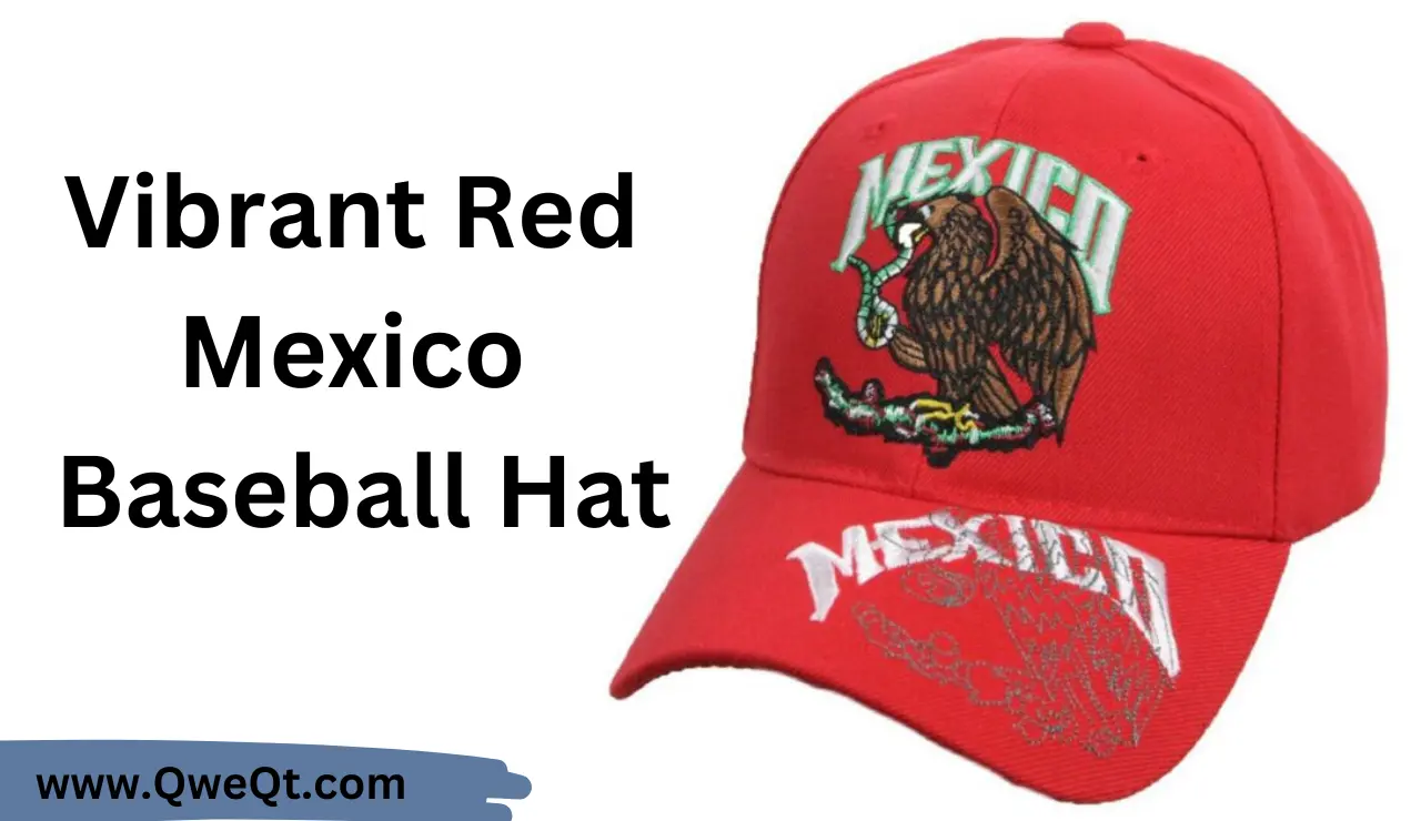 Vibrant Red Mexico Baseball Hat