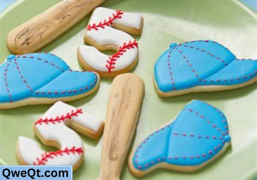 Creative Decorations Baseball Hat Cookies, Embroidery, and Plastic Embellishments